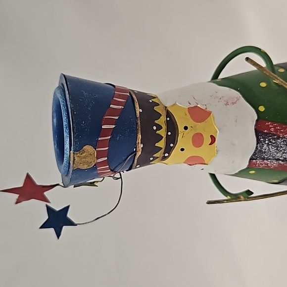 Vintage Robert Alan Candle Co. Handpainted Metal Candlestick Holder - Picture 7 of 13